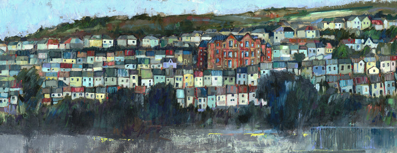 Print from an original oil painting by Welsh artist Arwen Banning of St Thomas Swansea