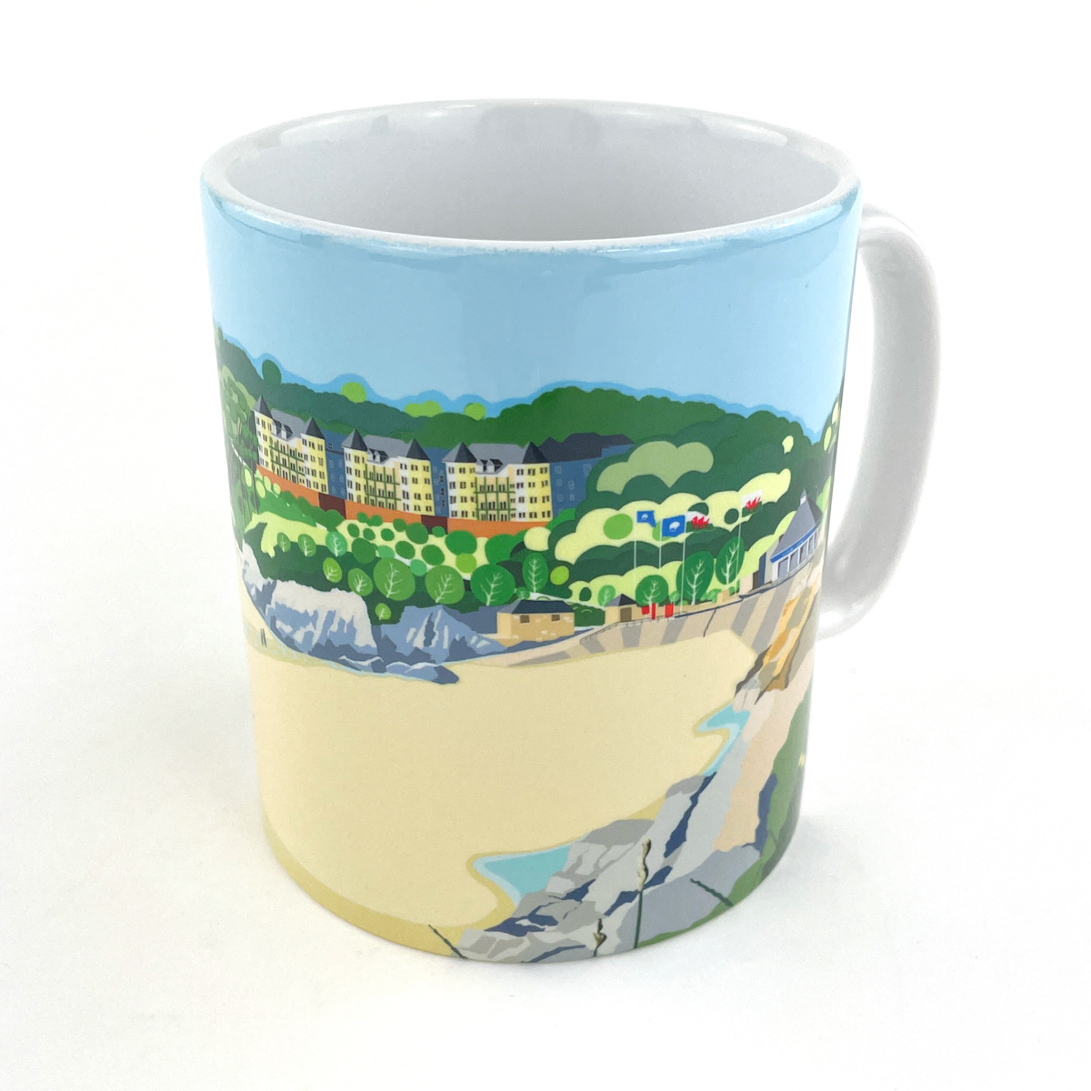 Caswell Bay Mug for sale on behalf of Noodle Design Gower Gallery