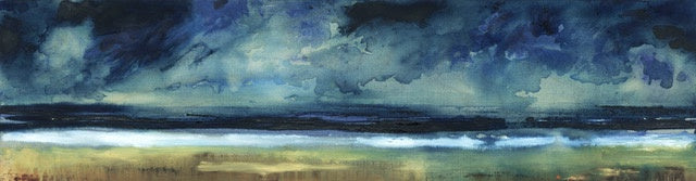 Limited edition giclee print of a dark and stormy night sky.