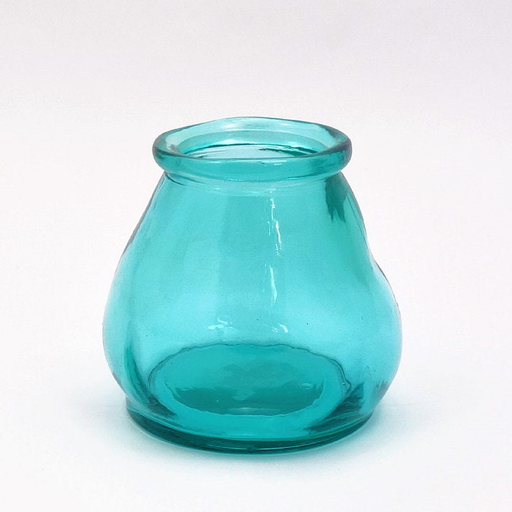 Glass tealight holder in various colours.