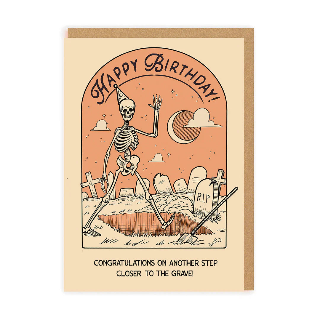 Another Step Closer To The Grave Birthday Card – Gower Gallery