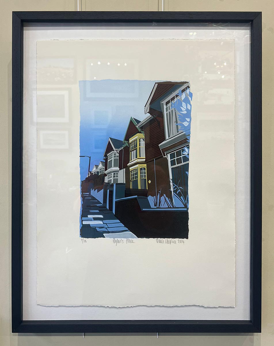 Dylan Gower Dylan's Place Screen Print (framed) for sale on behalf of Sarah Hopkin ...
