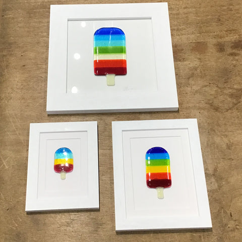 Single Rainbow Lolly Framed Glass sold on behalf of the artist