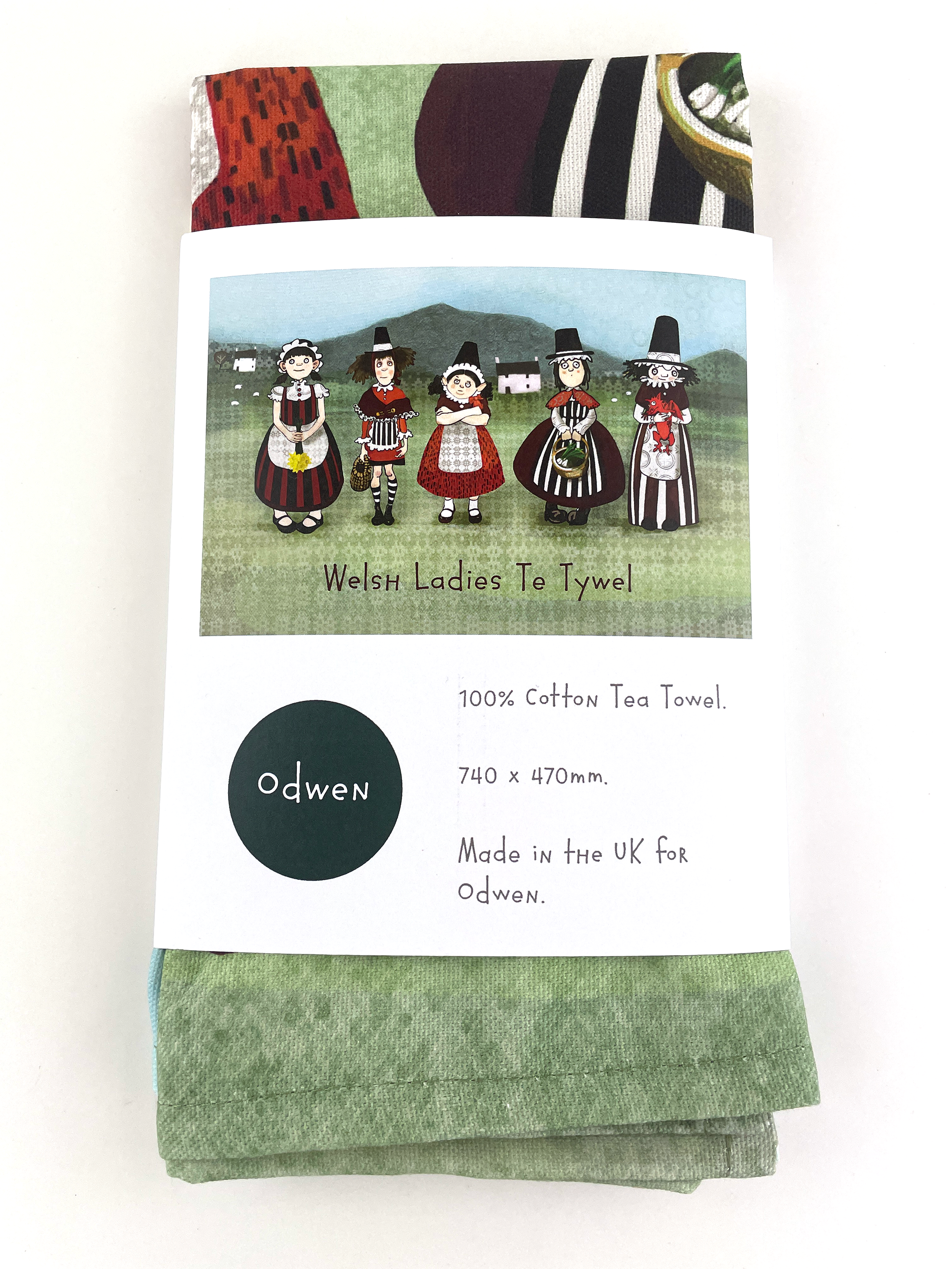Welsh Ladies Hillside Tea Towel 100 Cotton for sale on behalf of